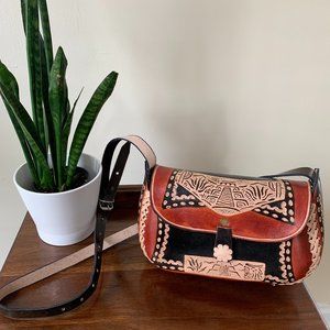 Brand New, Handmade leather crossbody bag